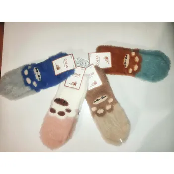 TEPLÉ DĚTSKÉ PONOŽKY THERMO CHLUPATÉ NORKY MINKY kočky _ 31-34 116 122