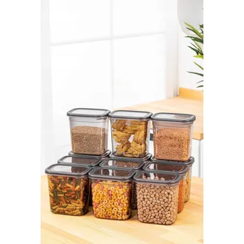 Dóza na potraviny Sada úložných dóz na potraviny (12 ks.) Bond 12-11 (antracitová)