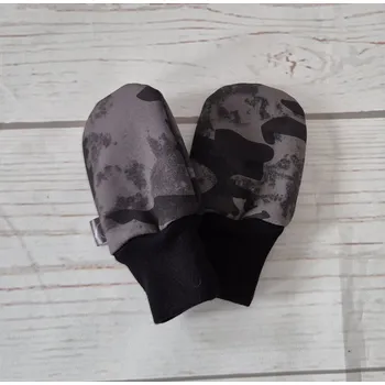 Rukavice Yháček Mini softshellové rukavice bez palce s merinem, Maskáč Velikost:: S