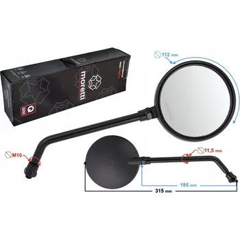 Zrcátko pro motocykl Zrcátka R+R pro motocykl 10mm s homologací