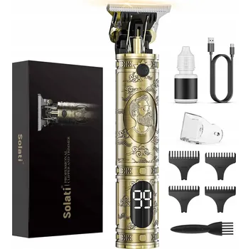 Strojek na vlasy SOLATI Profesionální Stříhací Strojek Na Vlasy a Vousy s Zastřihovačem USB