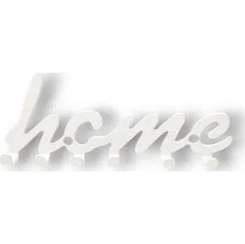 Věšák Ozdobný nástěnný věšák na klíče home 16x6x3 cm Bílý