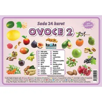 Sada 24 karet - ovoce 2