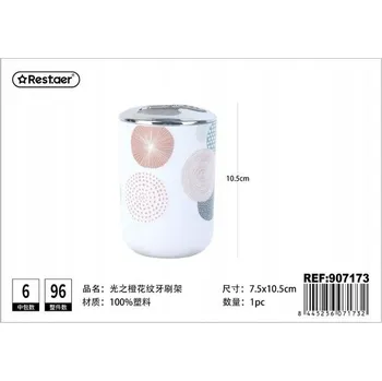 Držák na kartáček Rest.aer - Stojan na zubní kartáčky v bílé barvě se světelným vzorem