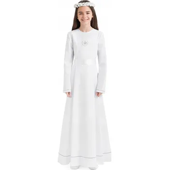 Dívčí šaty Dívčí společenské šaty - alba - stříbrné zdobení - vel. 128