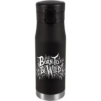 Termohrnek Termohrnek na kávu Vánoce Narozeniny Stříbrný BORN TO BE WILD 043