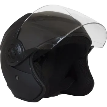 Helma na motorku OTEVŘENÁ PŘILBA KASK MD-209 ČERNÁ XXL-MAT (CE)