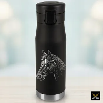 Termohrnek Termohrnek Termoska 600 ml Personalizace Svátek Narozeniny Stříbrný KŮŇ