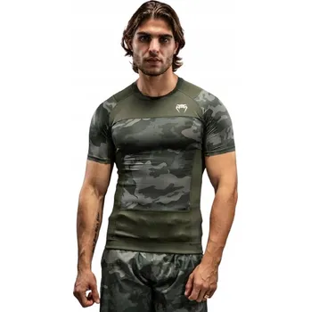 Pánské tričko Pánské rashguard tričko s krátkým rukávem Venum G-Fit Air - army camo, velikost L