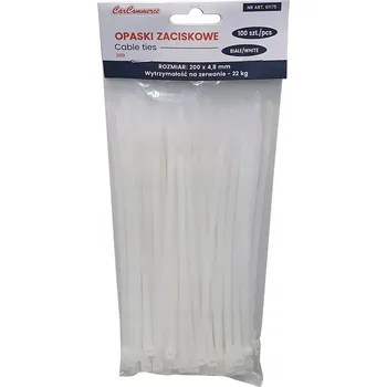 Stahovací páska Hadicová spona Carcommerce 4,5 mm x 200 mm, 100 ks