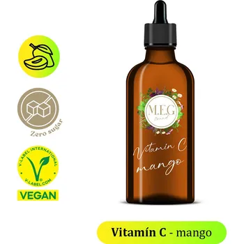 Doplněk stravy M.E.G Tekutý Vitamín C – Mango se sladidlem