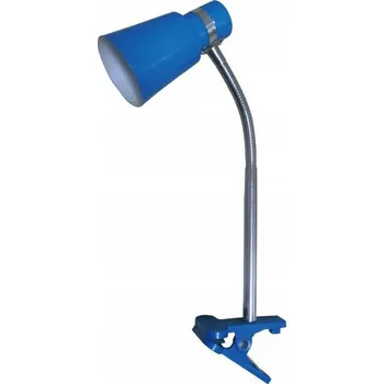 Lampička Stolní lampička s klipem, modrá, pro studenty, patice E14