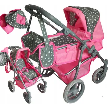 Kočárek pro panenku Kočárek pro panenky sada 2 v 1 MarioToys KOČÁREK