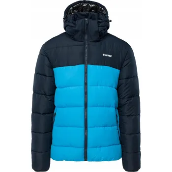 Pánská zimní bunda Hi-Tec VARMI II XXL Černá, Modrá, Bílá