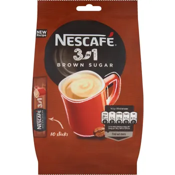 Káva NESCAFE instantní káva 3v1 s hnědým cukrem Brown Sugar 10x16,5g