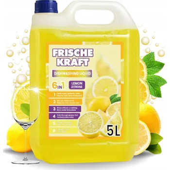Mycí prostředek Frische Kraft 6v1 Prostředek na mytí nádobí s vůní citronu 5 l