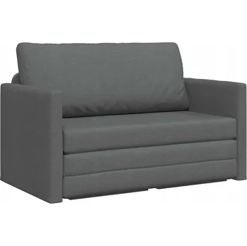 Pohovka Tmavě šedá rozkládací pohovka z aksamitu 124 x 71 x 78 cm