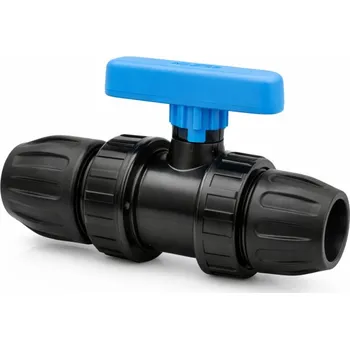 Instalatérský materiál TECNO PLASTIC PP kulový kohout - svěrný spoj x svěrný spoj 50mm 40 VSR 16G 050