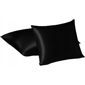 Povlak na polštářek HEDVÁBNÝ POVLAK NA POLŠTÁŘ 50x70 CM 100% MORUŠOVÉ HEDVÁBÍ ČERNÝ