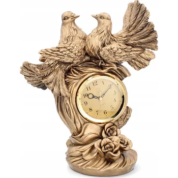 Hodiny LIVELLO Krbové hodiny stojací keramické retro zlaté 32 cm velké HOLUBICE