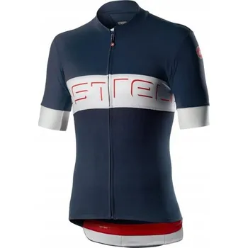 cyklistický dres Cyklistický dres Castelli Prologo VI, modrá savile/stříbrná šedá, velikost S