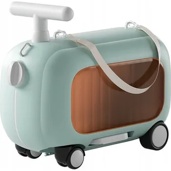 KABINOVÝ kufr PRO DĚTI Jezdící ODRÁŽEDLO PŘÍRUČNÍ ZAVAZADLO MODRÉ