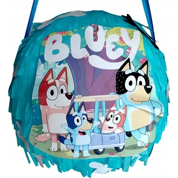 Obraz Narozeninová PINIATA Pejsek BLUE PINIATA BLU BLUEY + TYČ BALÓNKY