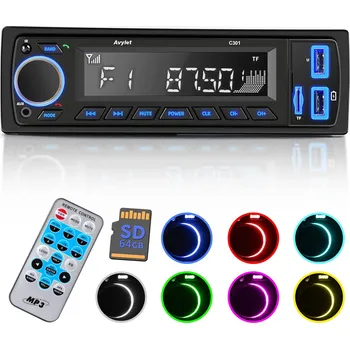 Autorádio AUTORÁDIO 1-DIN BLUETOOTH 5.0 USB AUX SD MIKROFON DÁLKOVÉ OVLÁDÁNÍ BATERIE 64g