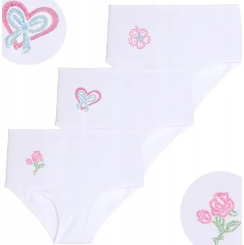 Kalhotky 3x Kalhotky Dámské kalhotky Maxi Bikini Bavlněné s vysokým pasem MORAJ L