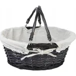 Dárkový koš proutěný šedý