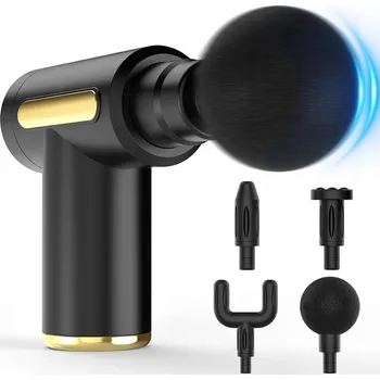 Masážní přístroj MASÁŽNÍ PISTOLE NA ZÁDA, TĚLO A CHODIDLA MASÁŽNÍ PŘÍSTROJ MASSAGE GUN SADA 4 NÁSTAVCŮ