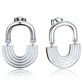 Náušnice MINET Moderní stříbrné náušnice JMAS0320SE00