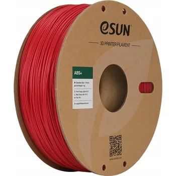 Filament ESun ABS+ Filament červený Fire Engine, papírová cívka, 1.75mm