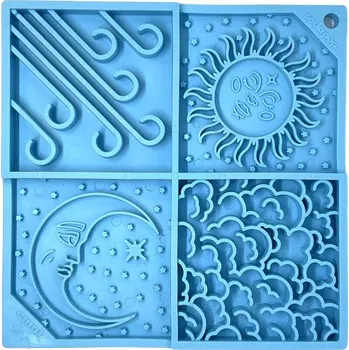 Miska pro psa Soda Pup SodaPup Lízací podložka nebesa, tyrkysová