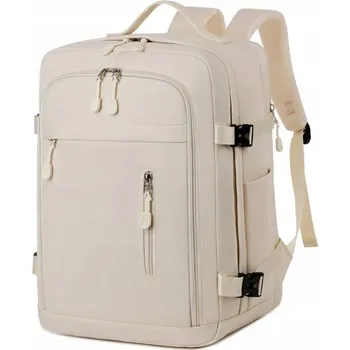 Městský batoh Batoh Prostorný Voděodolný Letadlo RYANAIR WizzAir 40x30x20 BÉŽOVÝ