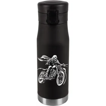 Termohrnek Termohrnek Dárek k narozeninám Stříbrný KOSTÝM NA MOTORCE 047