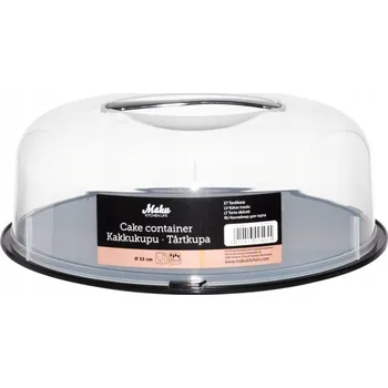 Dóza na potraviny Dóza na dort KULATÝ s víkem na klipsy a s uchem Ø 32 cm
