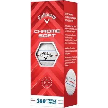 Golfový míček Golfové míčky CALLAWAY CHROME SOFT 2024 (bílé, 360 TripleTrack, 3 ks)