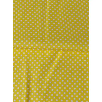 Bavlněná látka / plátno puntíky žlutá