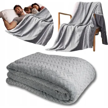 Prostěradlo Deka Sweet Home Collection polyester 160 cm x 200 cm šedá