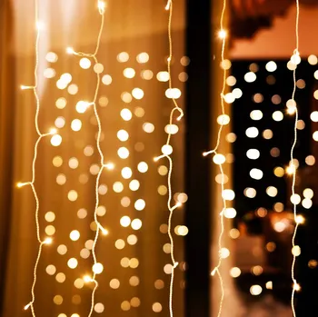 Vánoční dekorace GIRLANDA SVĚTELNÝ ZÁVĚS 300LED 3x3 m vánoční osvětlení 8 REŽIMŮ + DÁLKOVÉ OVLÁDÁNÍ