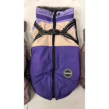Obleček pro psa Vsepropejska Nexo zimní bunda pro psa na ZIP Barva: Fialová, Délka zad (cm): 30, Obvod hrudníku: 36 - 42 cm
