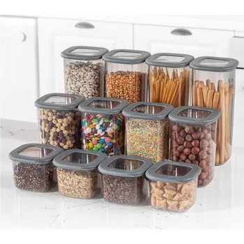 Dóza na potraviny Hermia Sada kuchyňských dóz Roudo 12 kusů šedá