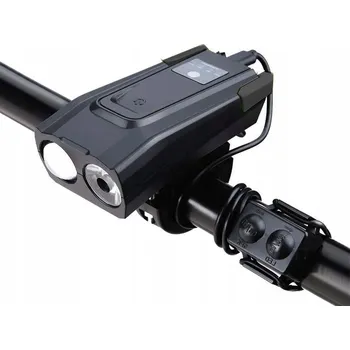 Cyklosvítilna Silné přední a zadní LED světlo na kolo s hlasitým zvonkem a akumulátor 2v1