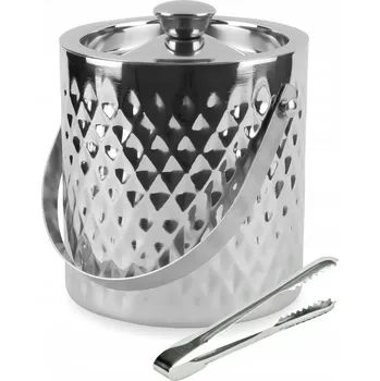 Nádoba na led KBELÍK NA LED OCELOVÝ NÁDOBA KLEŠTĚ VÍKO 1,5L