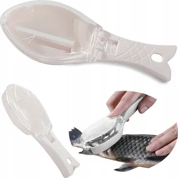 Kuchyňská škrabka Škrabka na ryby, loupací nůž na šupiny s nádoba