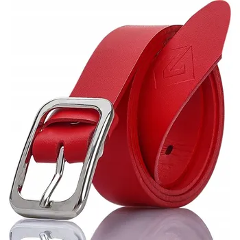 Opasek GRACIO Dámský pásek ČERVENÝ z pravé kůže