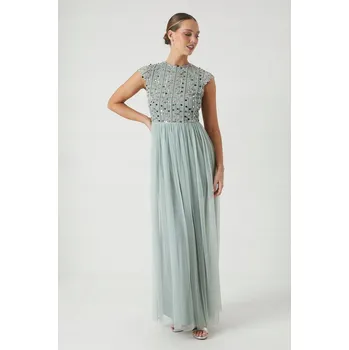 Dámské šaty Maxi ŠATY z pobřežního tylu se zipem (38)