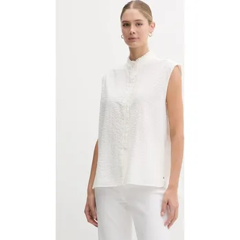 Pánská košile Bavlněná košile Tommy Hilfiger WW0WW46805 béžová 01X, vel. 36