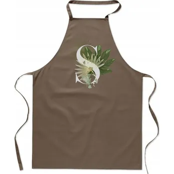 Kuchyňská zástěra KUCHYŇSKÁ ZÁSTĚRA béžová S PÍSMENEM S jméno Sára Sandra Sylvie FA_413_b